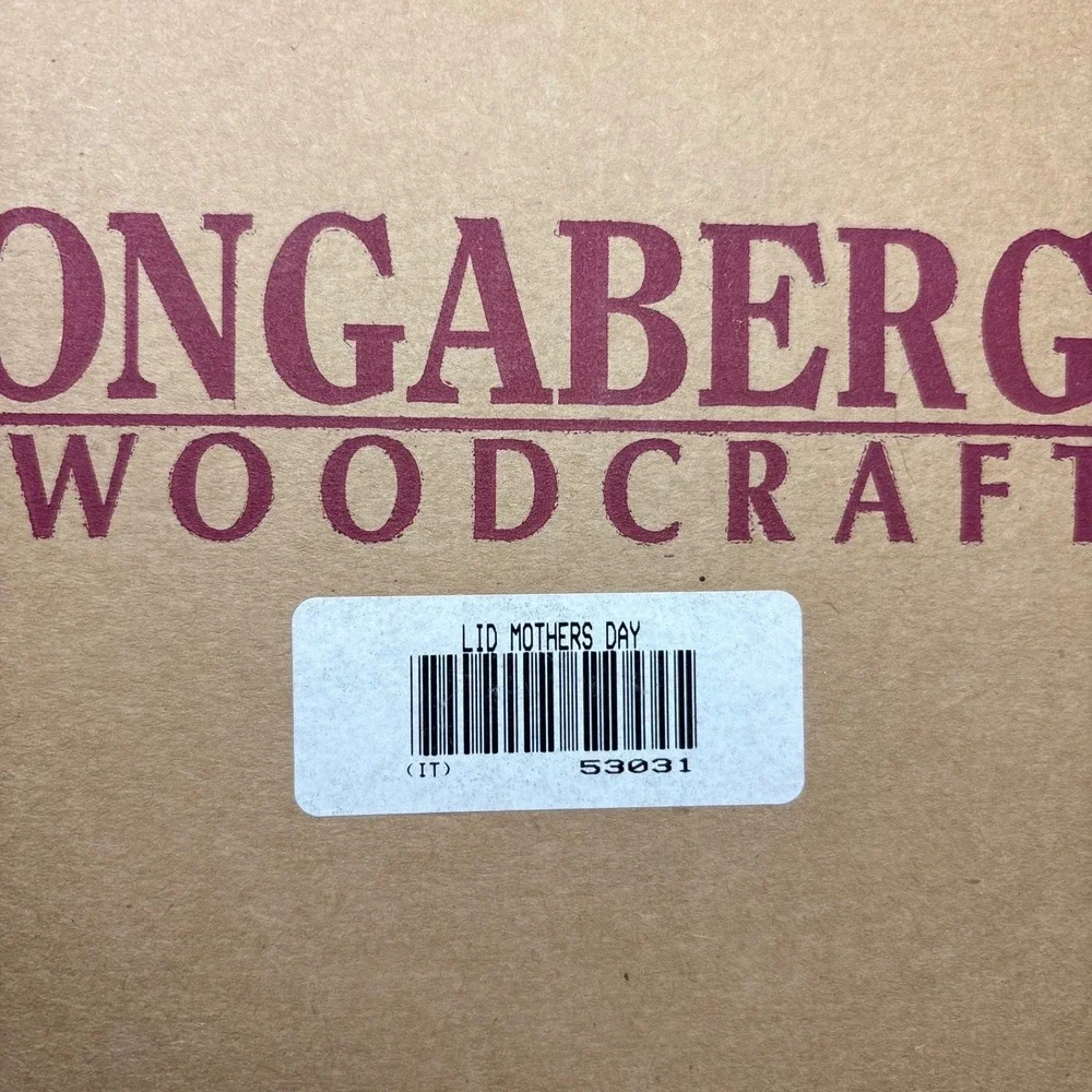 Longaberger WoodCrafts Maple Wood Basket Lid Mothers Day 53031 Natural 10.25x8.5